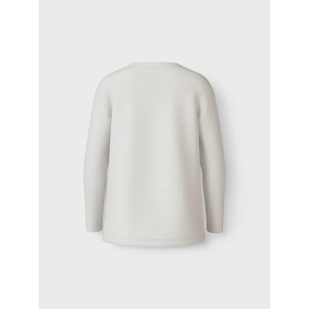 Футболка Name It Violine Loose long sleeve, белый — фото 3