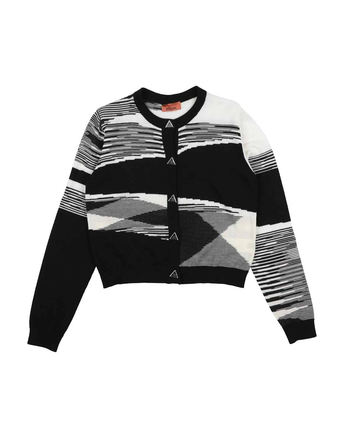 Кардиган из шерсти с длинным рукавом Missoni, черный