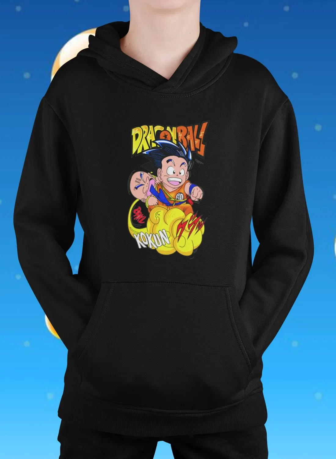 Худи с принтом Kokun Dragon Ball Zoom, черный
