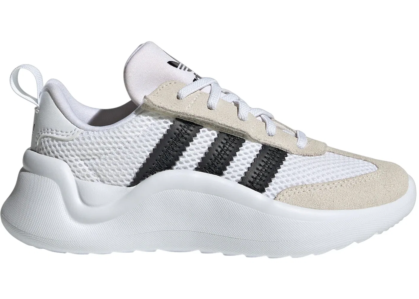 Детские кроссовки Lifestyle с удобной застежкой Adidas adiFOM 70s Comfort Closure Laces, Cloud White/Core Black/Chalk White