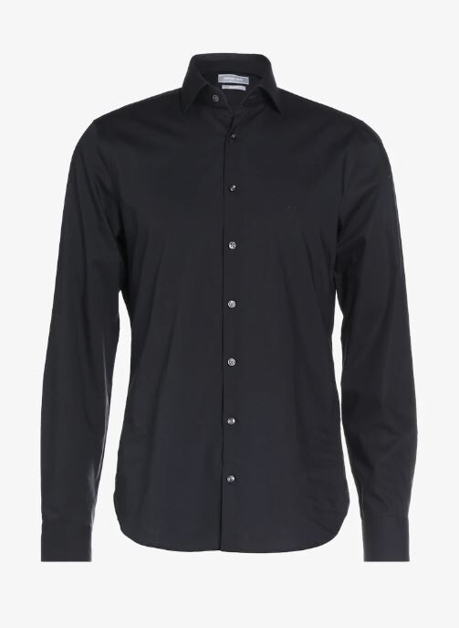 

Рубашка на пуговицах Michael Kors Parma Slim Fit Elegant, черный