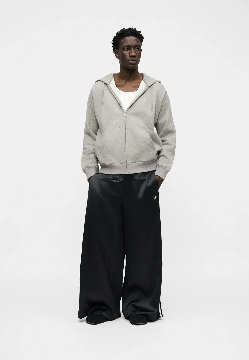 Толстовка на молнии Adidas Originals, Medium Grey Heather — фото 2