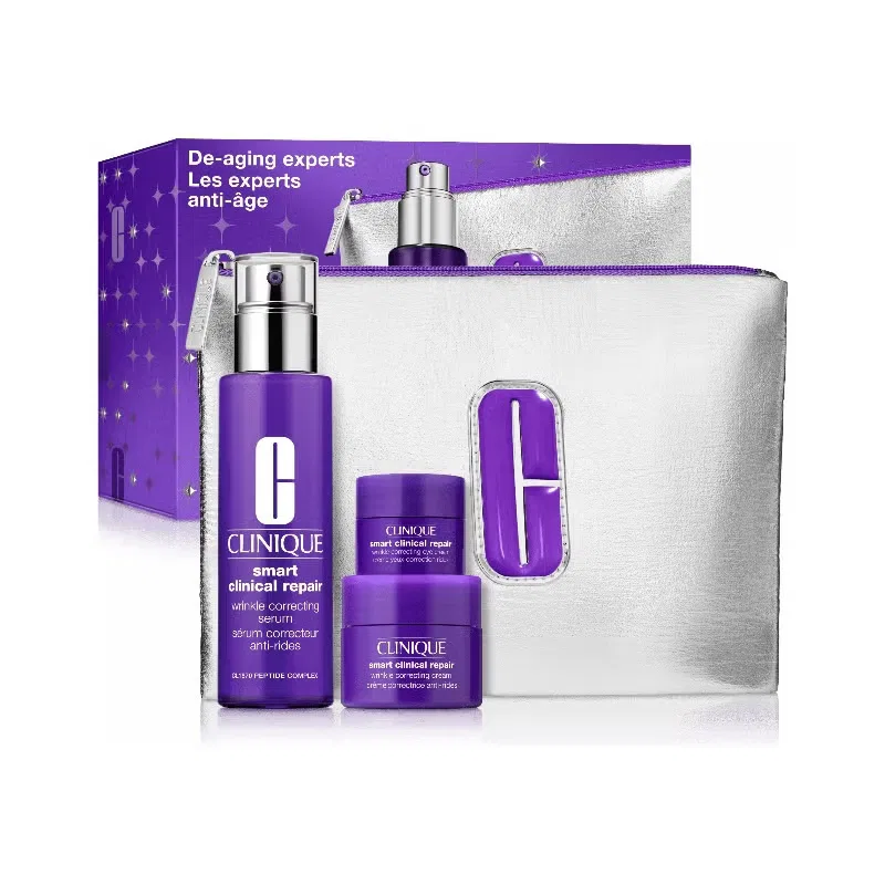 Набор антивозрастной косметики Clinique Smart Clinical Repair Wrinkle Correcting сыворотка 50 мл крем 15 мл крем для контура глаз, 5 мл