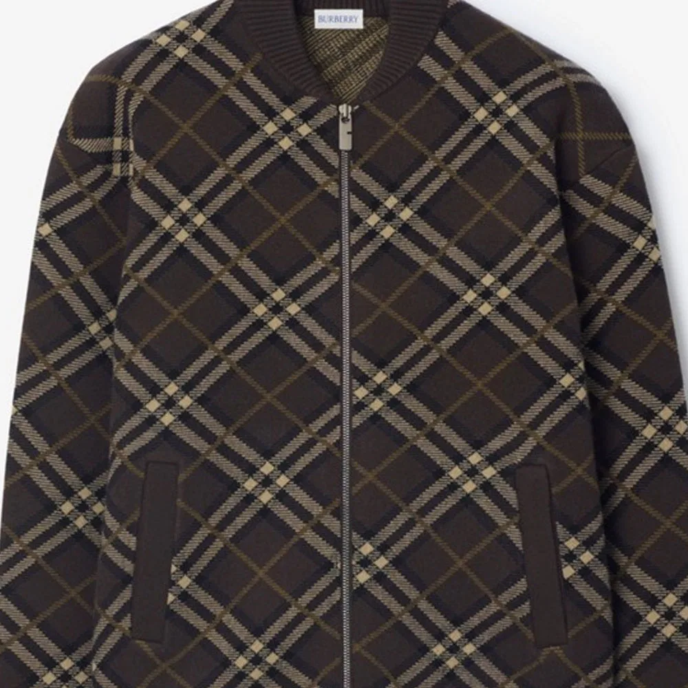 Мужская куртка-бомбер из шерсти с кашемиром Burberry, Brown — фото 2