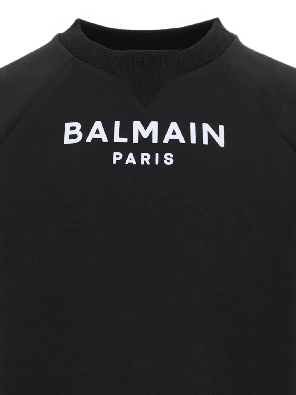 Свитер с логотипом и рукавами реглан Balmain Kids, черный — фото 3