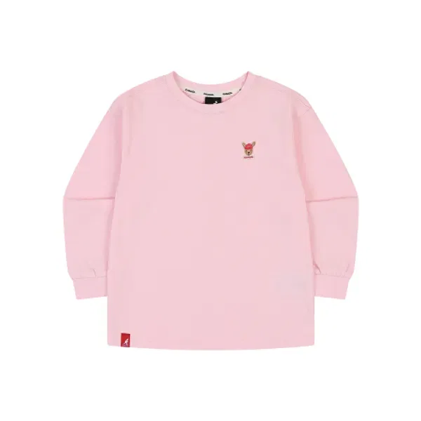 Футболка с длинным рукавом с логотипом, 0001, Kangol Kids, розовый