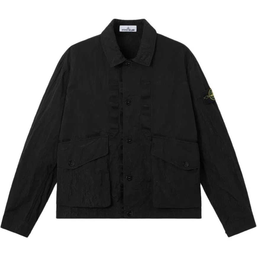 Мужская куртка с лацканами Black STONE ISLAND