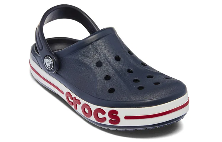 Детские сабо с принтом Bayaband Clog Crocs, Blue White Red (Shoe Floral Size) — фото 4