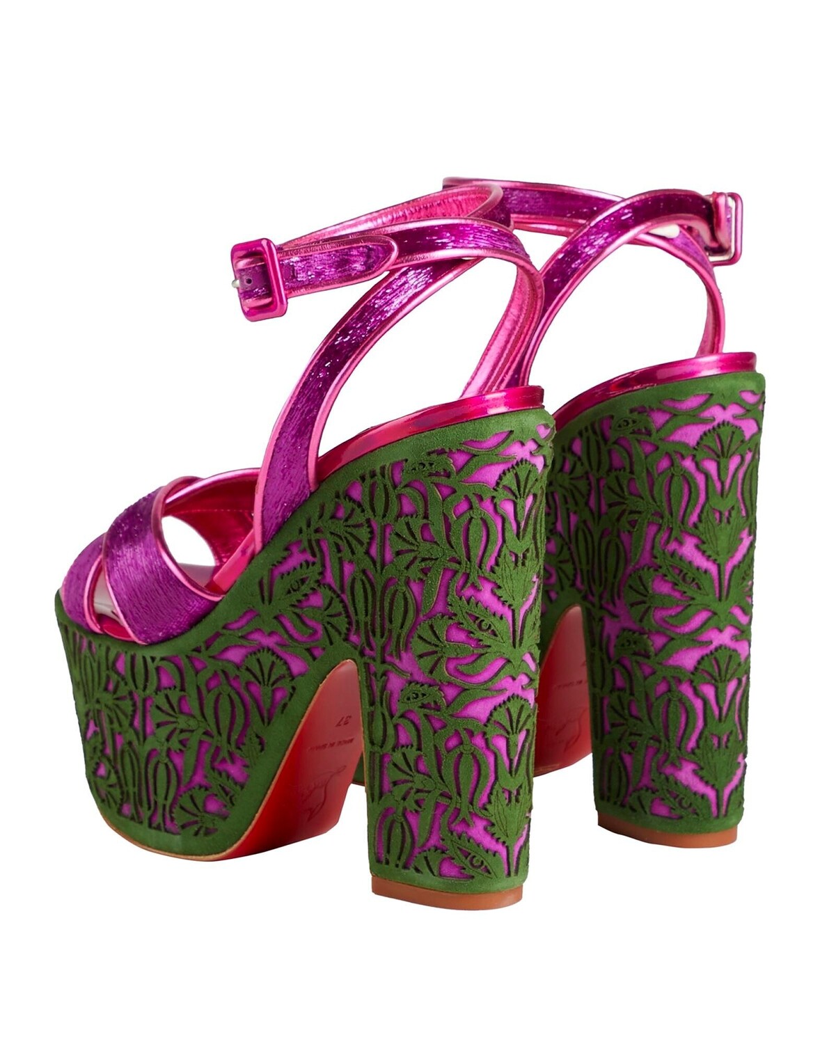 Сандалии Christian Louboutin, лиловый — фото 3