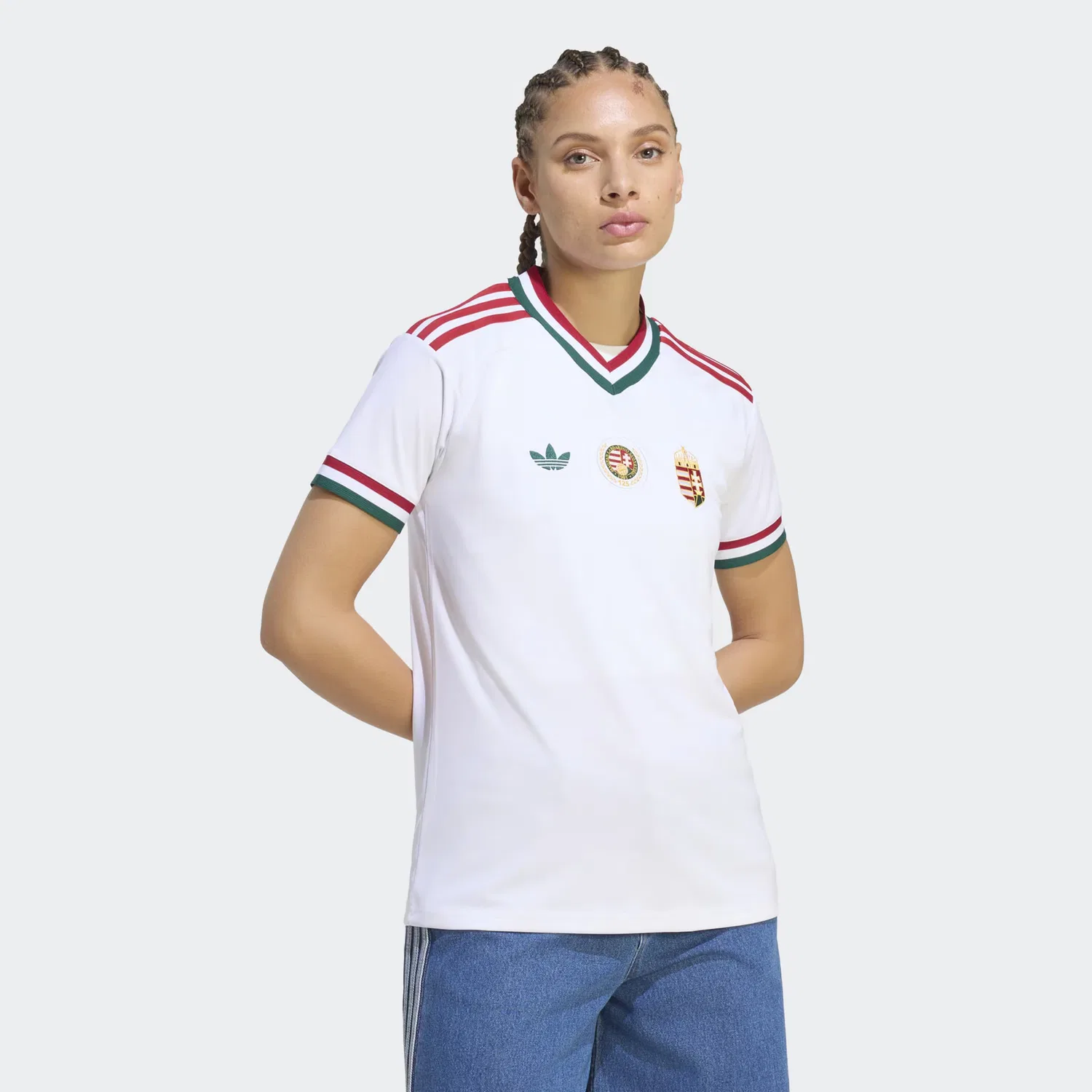Футболка Adidas Performance Shirt Hungary 26 Away белого цвета