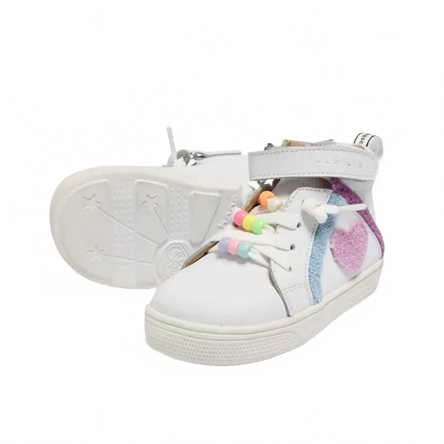 Детские кроссовки для девочек кожаные Wonderwall Shooshoos, White — фото 2