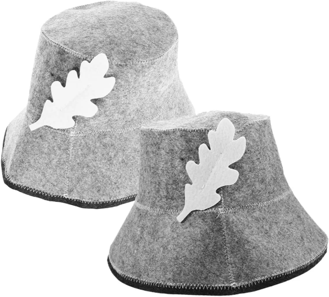 Шапочка для сауны, войлочная, PLAFOPE, набор 2 шт, 25x25x17 см