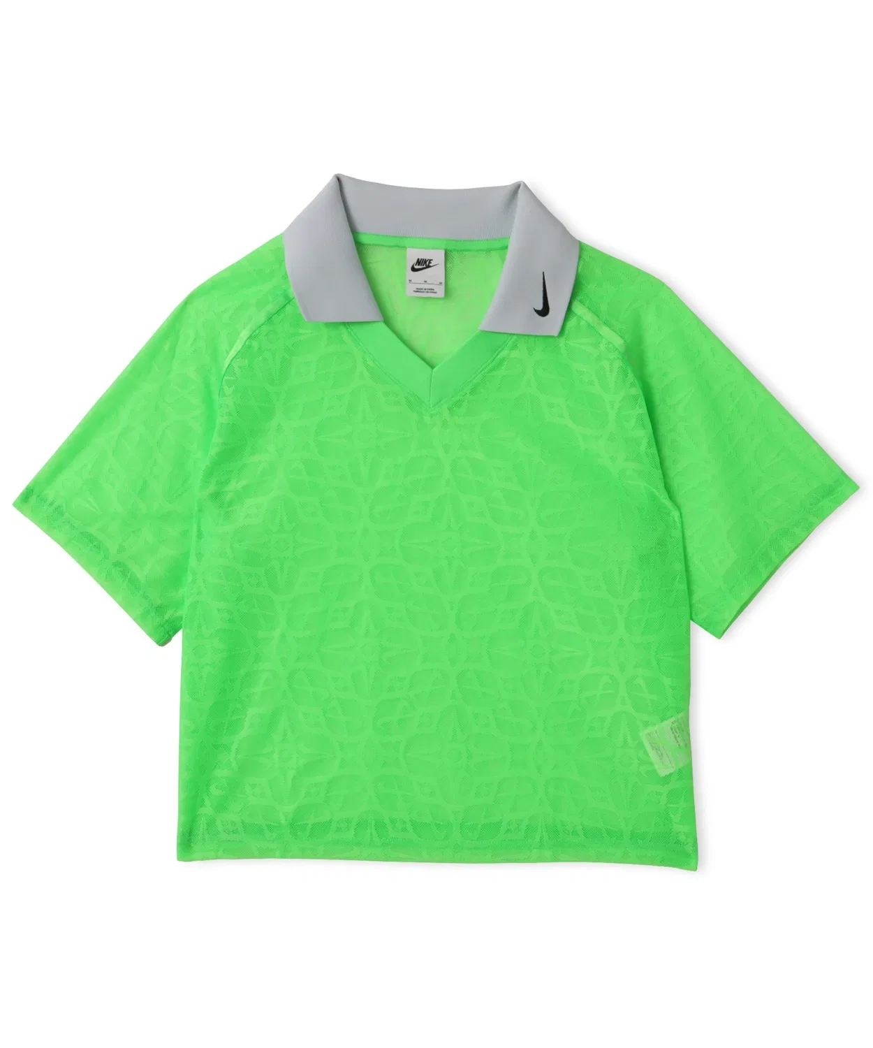 Женская футболка-поло с кружевным принтом, модель Street Lace Polo NIKE, Green — фото 2