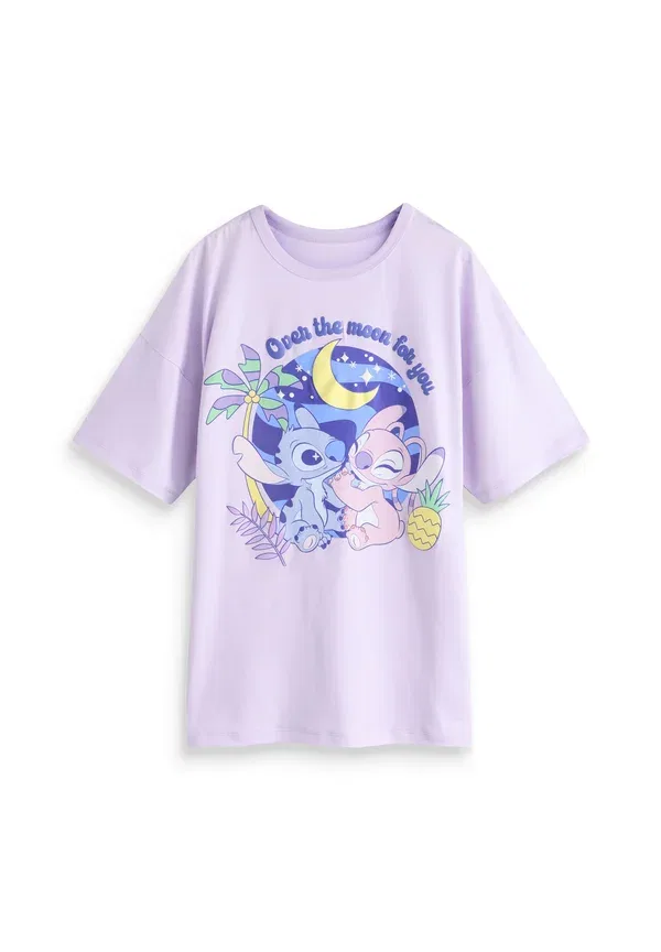 Комплект ночных рубашек с принтом Disney Lilo and Stitch Regular fit Next Lilac, Ecru, сиреневый — фото 3