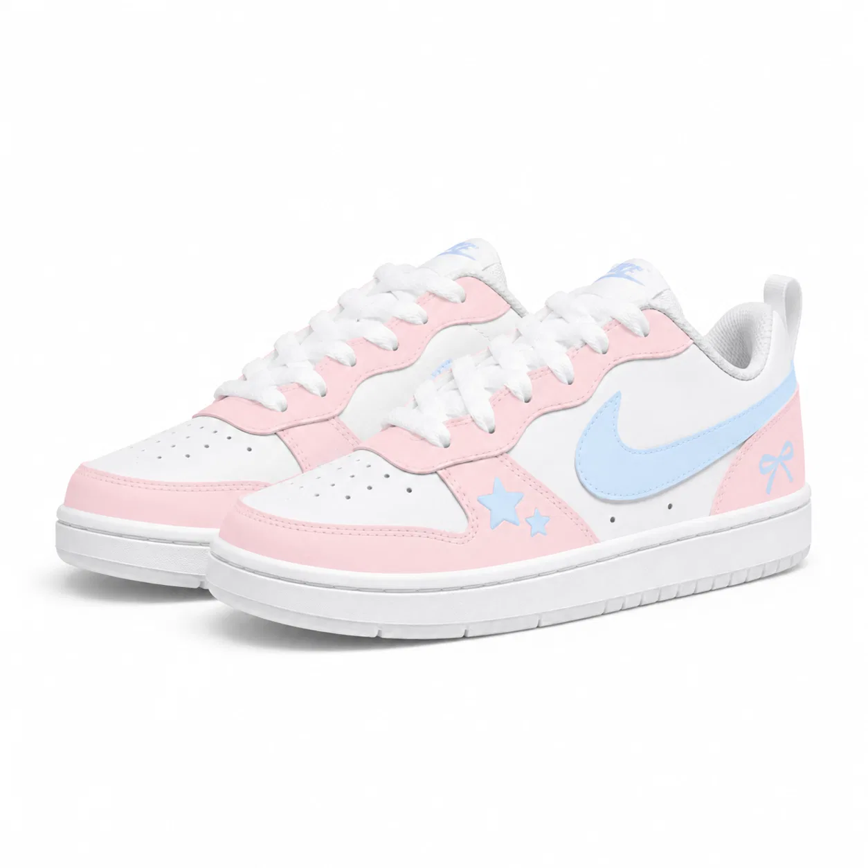 Детские кроссовки для скейтбординга с принтом Court Borough, Nike, Pink Blue — фото 4