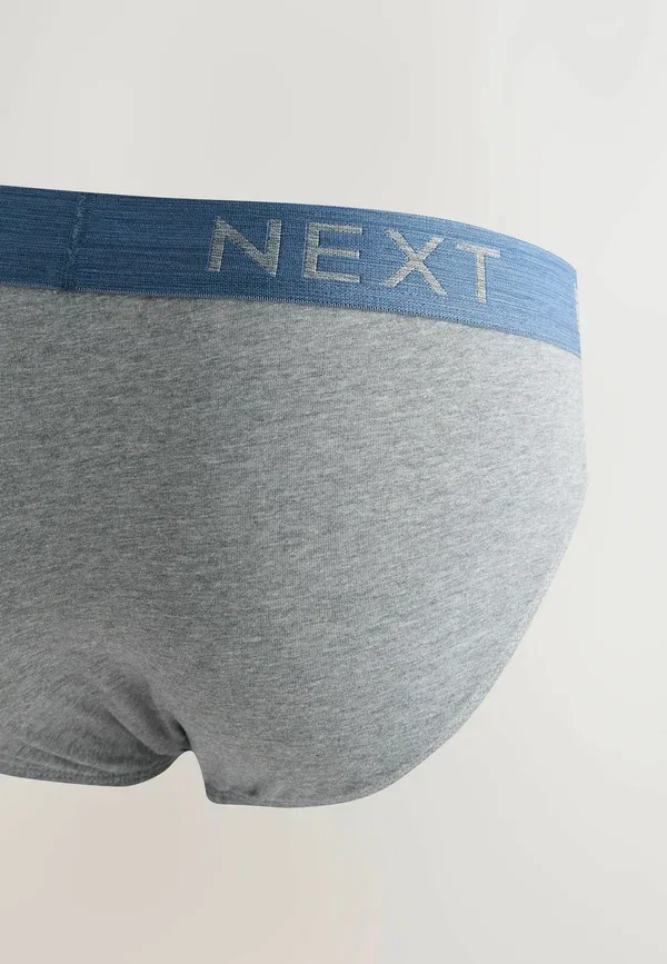 Трусы из хлопка с эластаном Ten pack Next Grey Marl, серый — фото 4