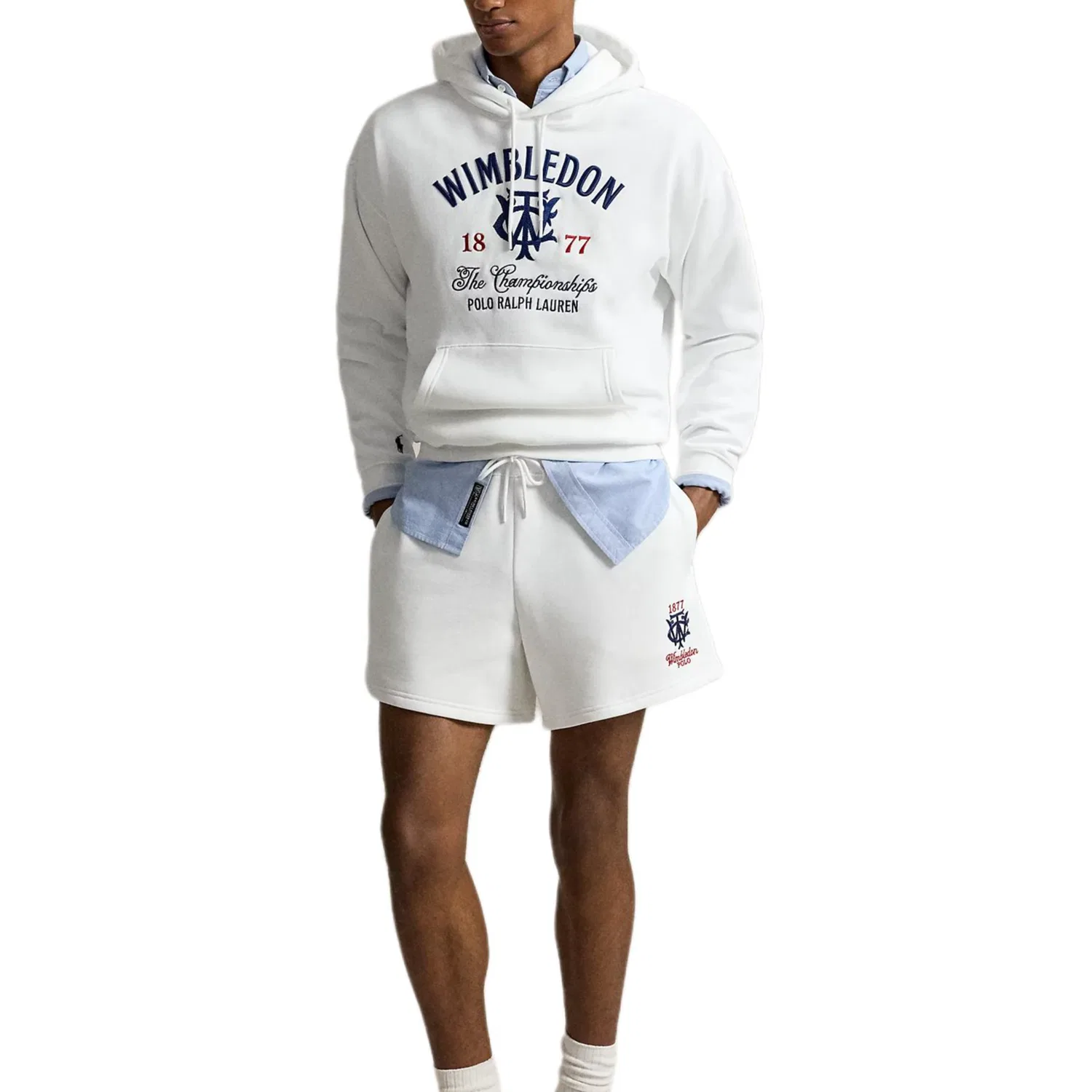 Мужские шорты Casual из коллекции Wimbledon, Polo Ralph Lauren, White — фото 4