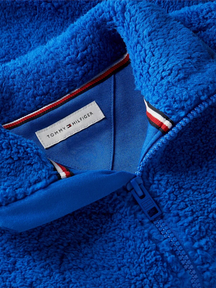 Флисовая куртка TOMMY HILFIGER синего и темно-синего цвета — фото 4