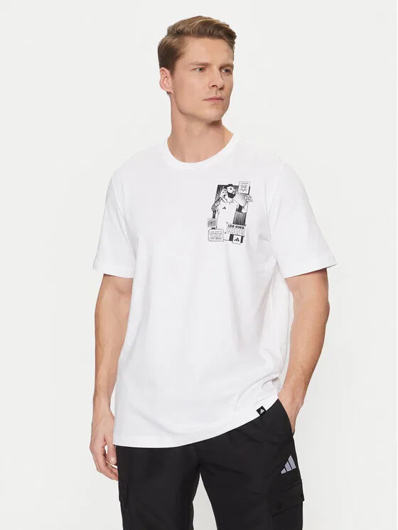 Футболка regular fit Messi Icon Graphic Adidas, белый