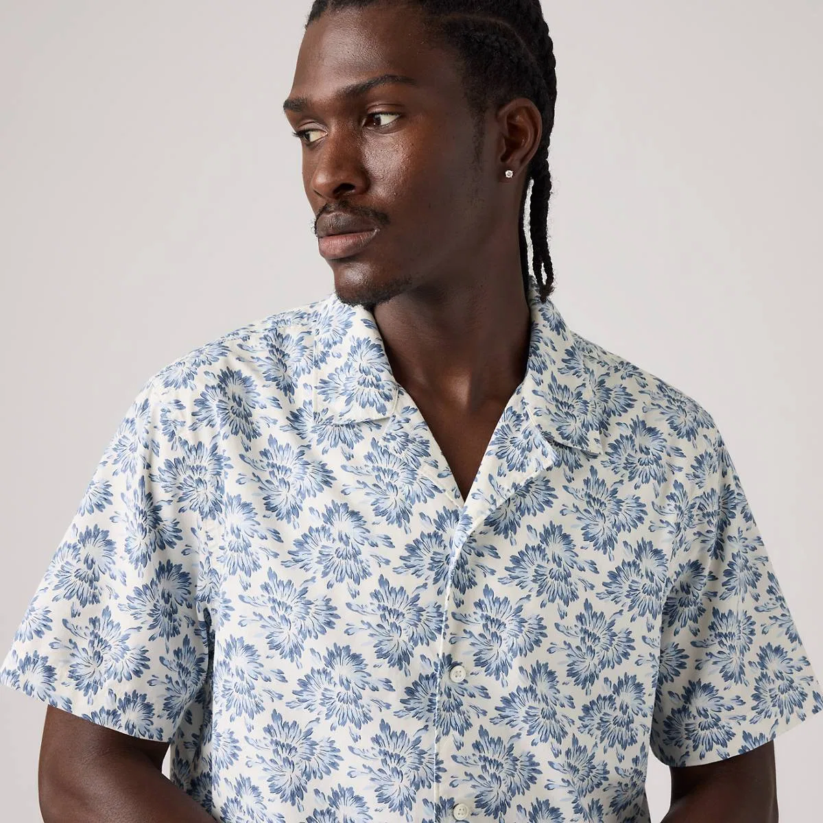 Стандартная походная рубашка «Закат» Levi's, Micah Abstract Floral Moonlight Blue - Blue — фото 2