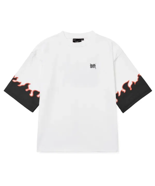 Футболка с коротким рукавом Kids fire 3/4 sleeve tee, Brownbreath Kids, белый — фото 2