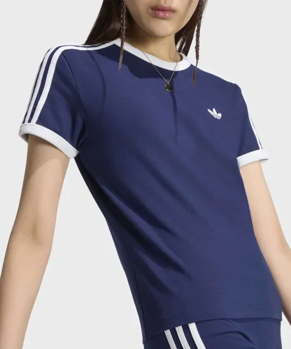 Футболка с 3 полосками Adidas, темно-синий — фото 4