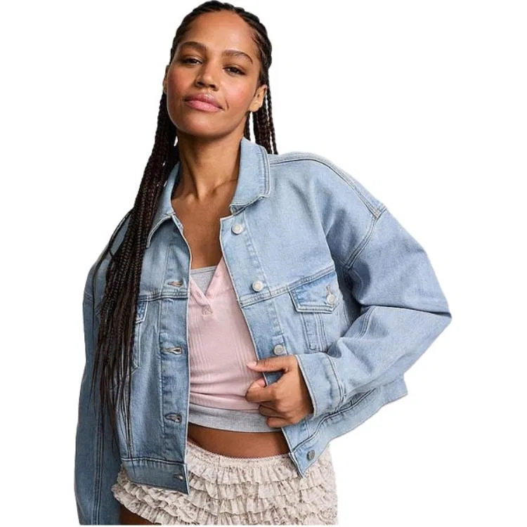 Женская толстовка с отложным воротником 7KFB Denim Blue Victoria's Secret, Denim Blue — фото 4
