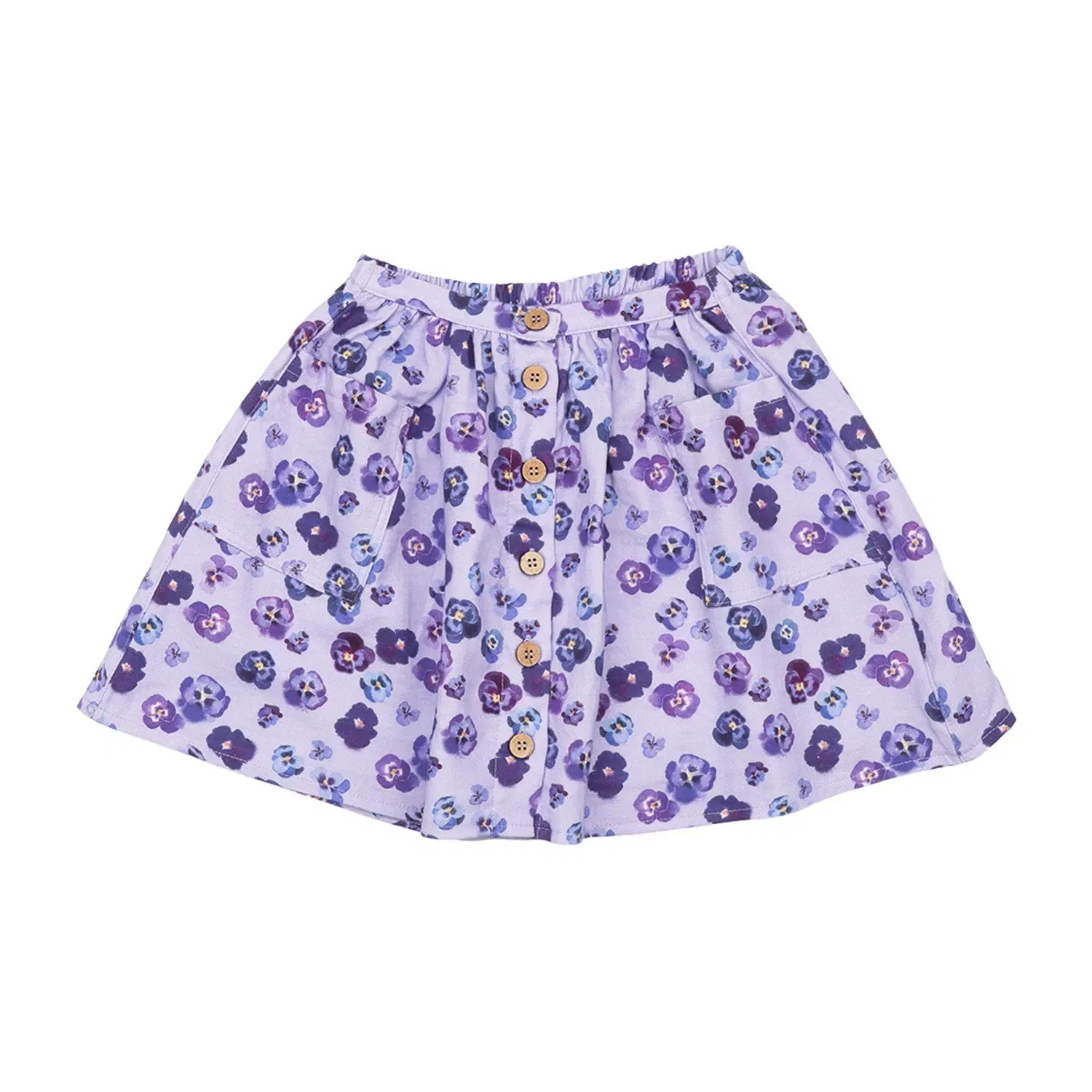 Юбка с принтом фиалок Rock Purple Violas Walkiddy, фиолетовый — фото 3