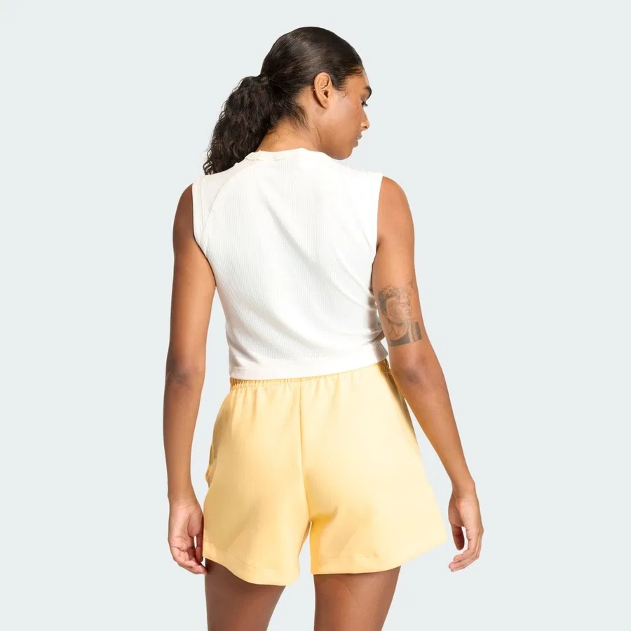 Женский топ-майка из рибаны All Szn Rib Tank adidas, Розовый — фото 2