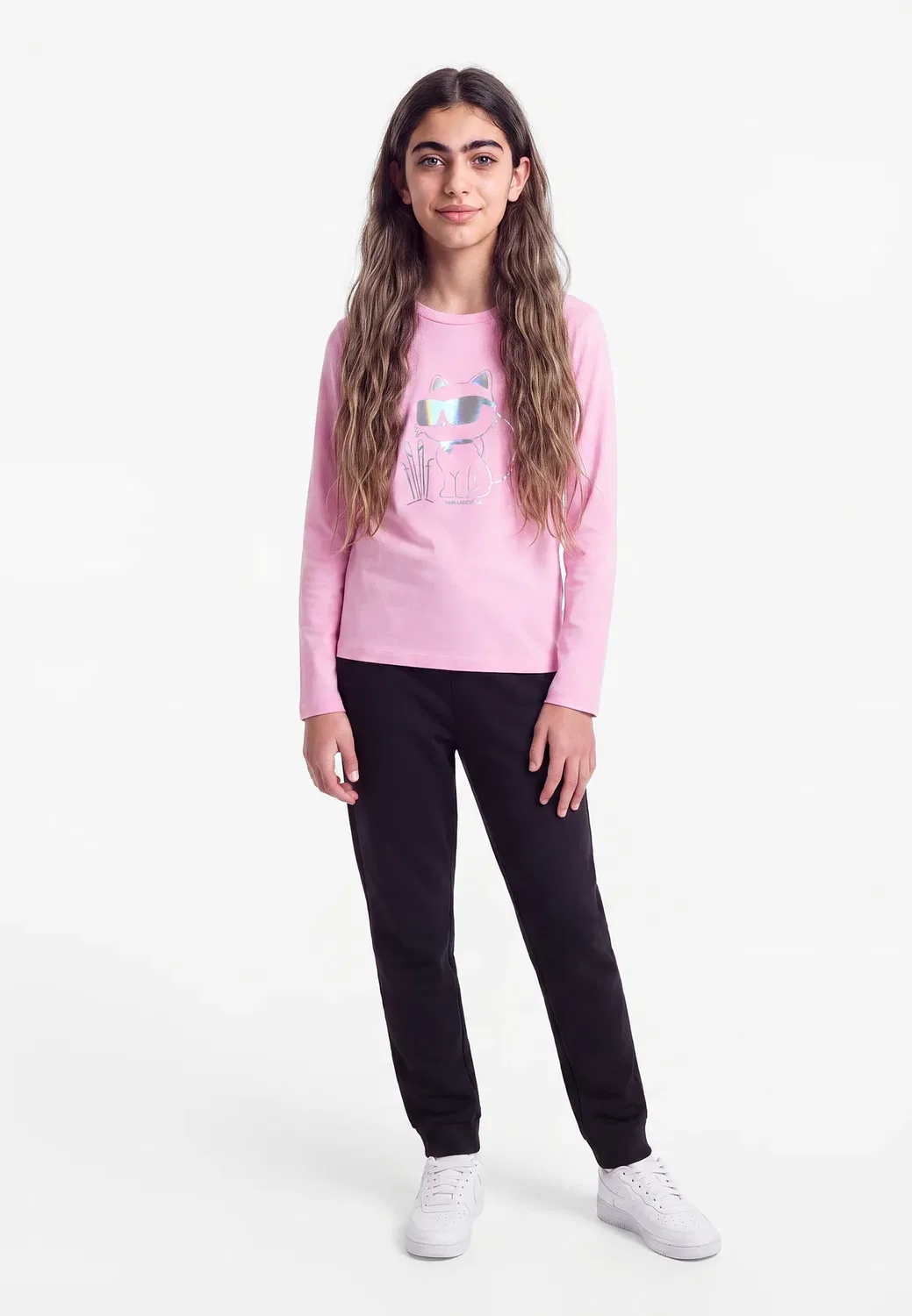 Tee manches longues - футболка с длинными рукавами Karl Lagerfeld Kids, Pink Frosting