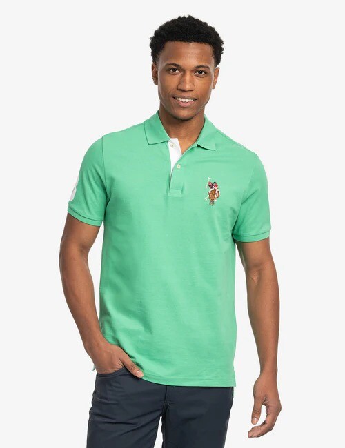 

Футболка поло U.S. Polo Assn. Multi Color Big Logo, зеленый