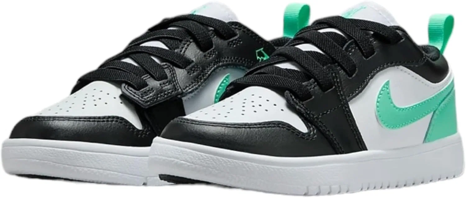 Детские кроссовки для мальчиков Air Jordan Low Alt Nike, White/Black-Green Glow — фото 4