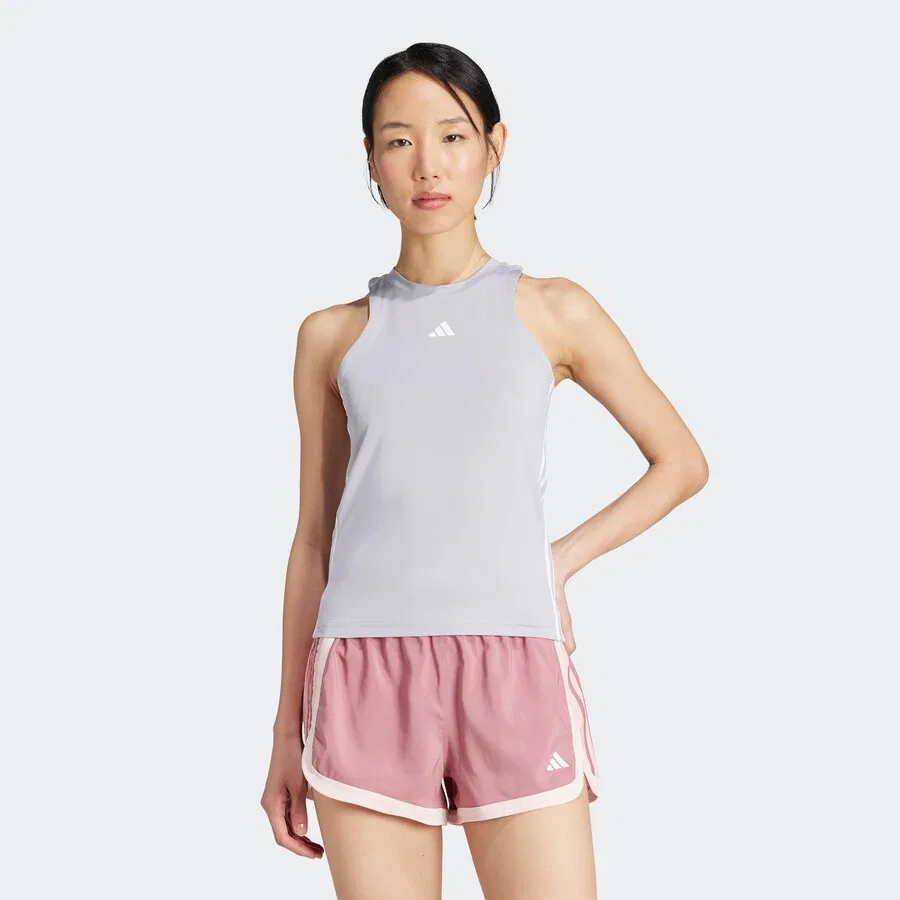 Спортивная футболка ADIDAS PERFORMANCE 'Essentials' светло-серого цвета — фото 2