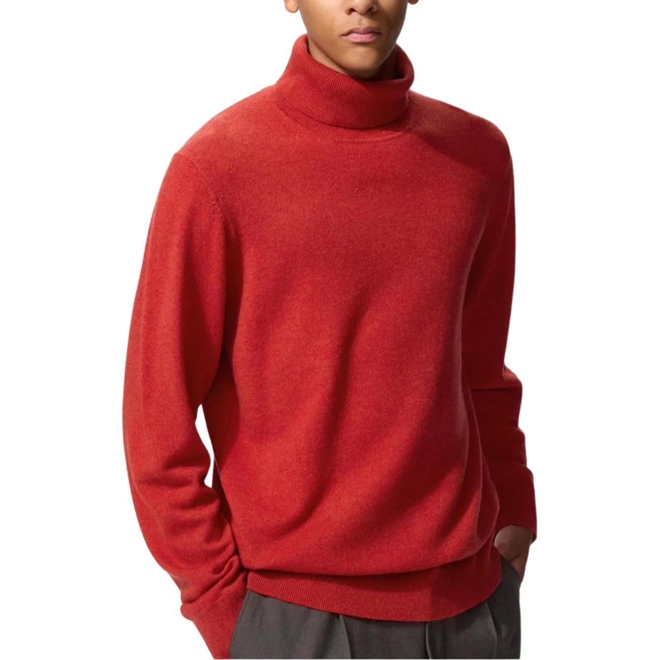 Мужской кашемировый свитер Agate Red UNIQLO, Agate Red — фото 3