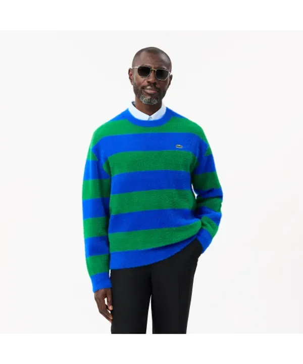 Свитер поло с полоской Lacoste, синий