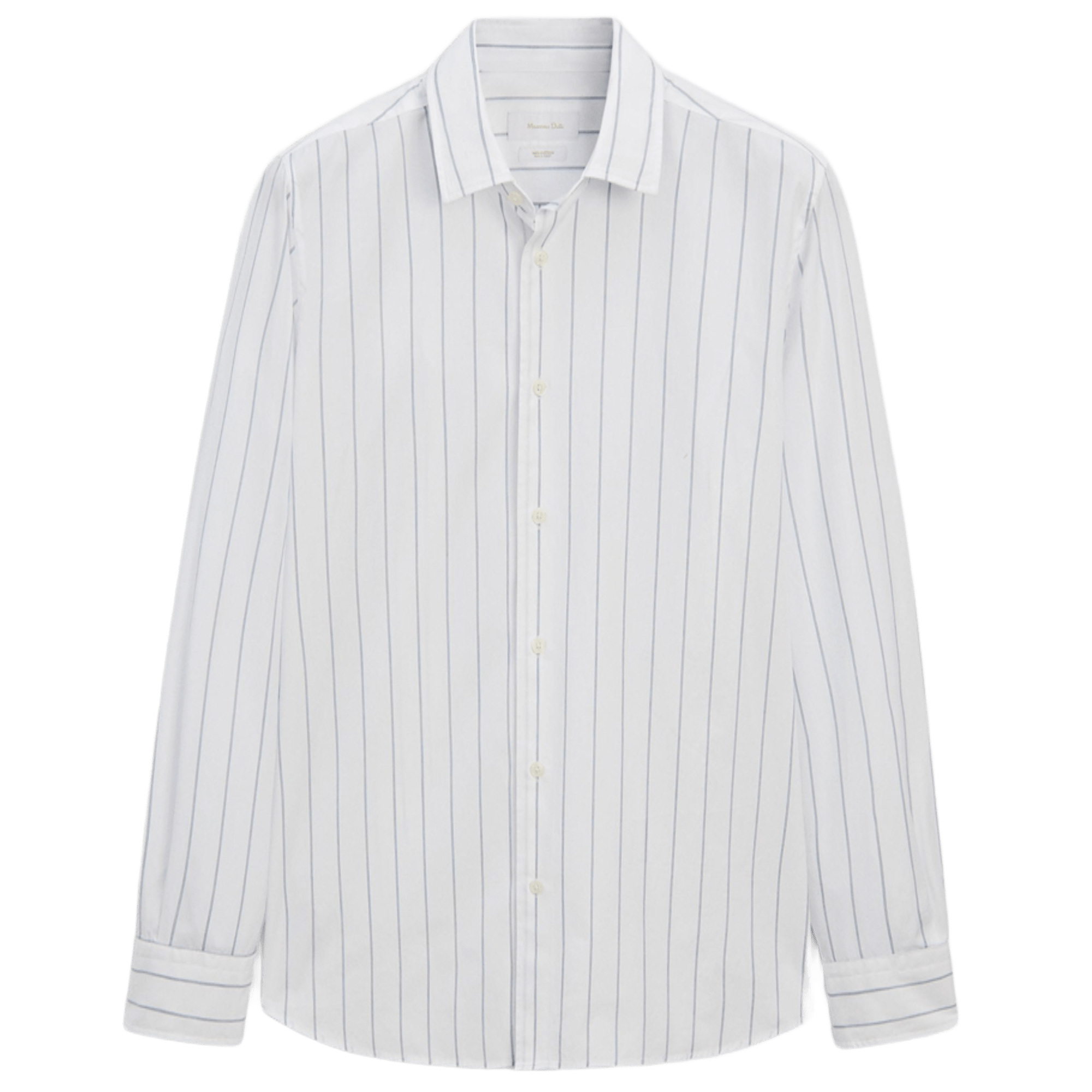 

Рубашка Massimo Dutti Slim fit pinstripe poplin, белый