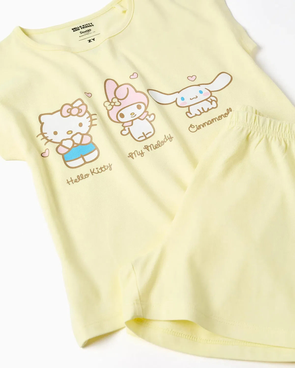 Детская пижама для девочек хлопковая с принтом Hello Kitty Zippy, Yellow — фото 2