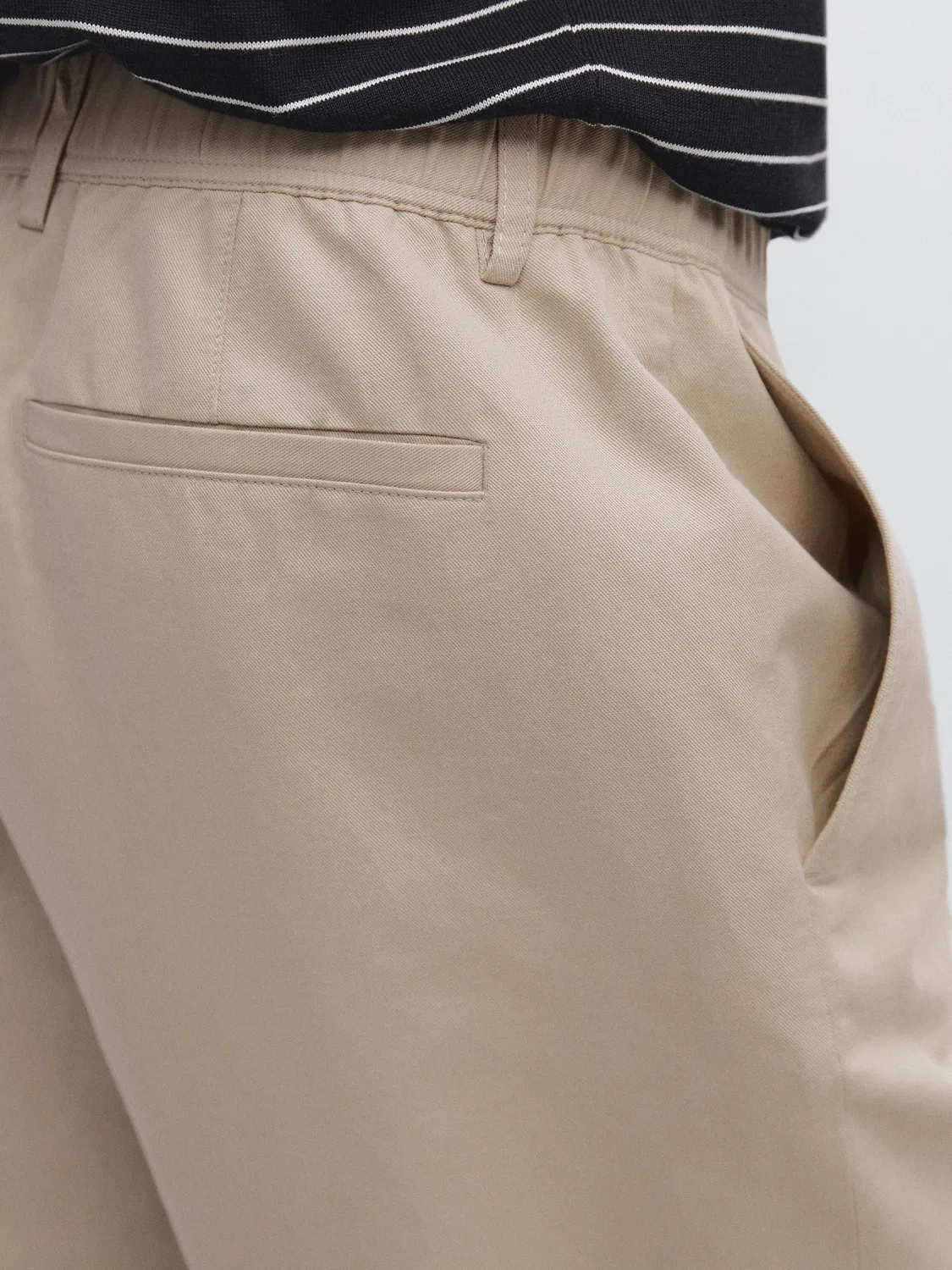 Брюки-Джоггеры Massimo Dutti, бежевый — фото 4