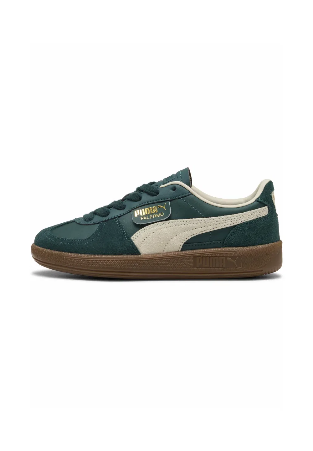 Детские туфли Palermo jr унисекс Puma, Dark Green-Alpine Snow