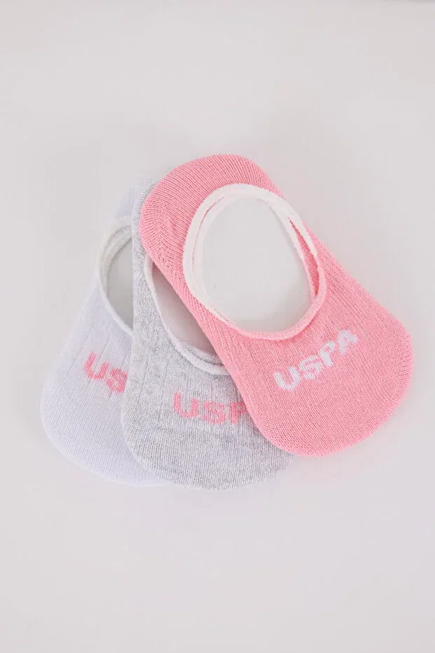 Детские носки для девочек хлопковые комплект 3 шт U.S. Polo Assn., Pink