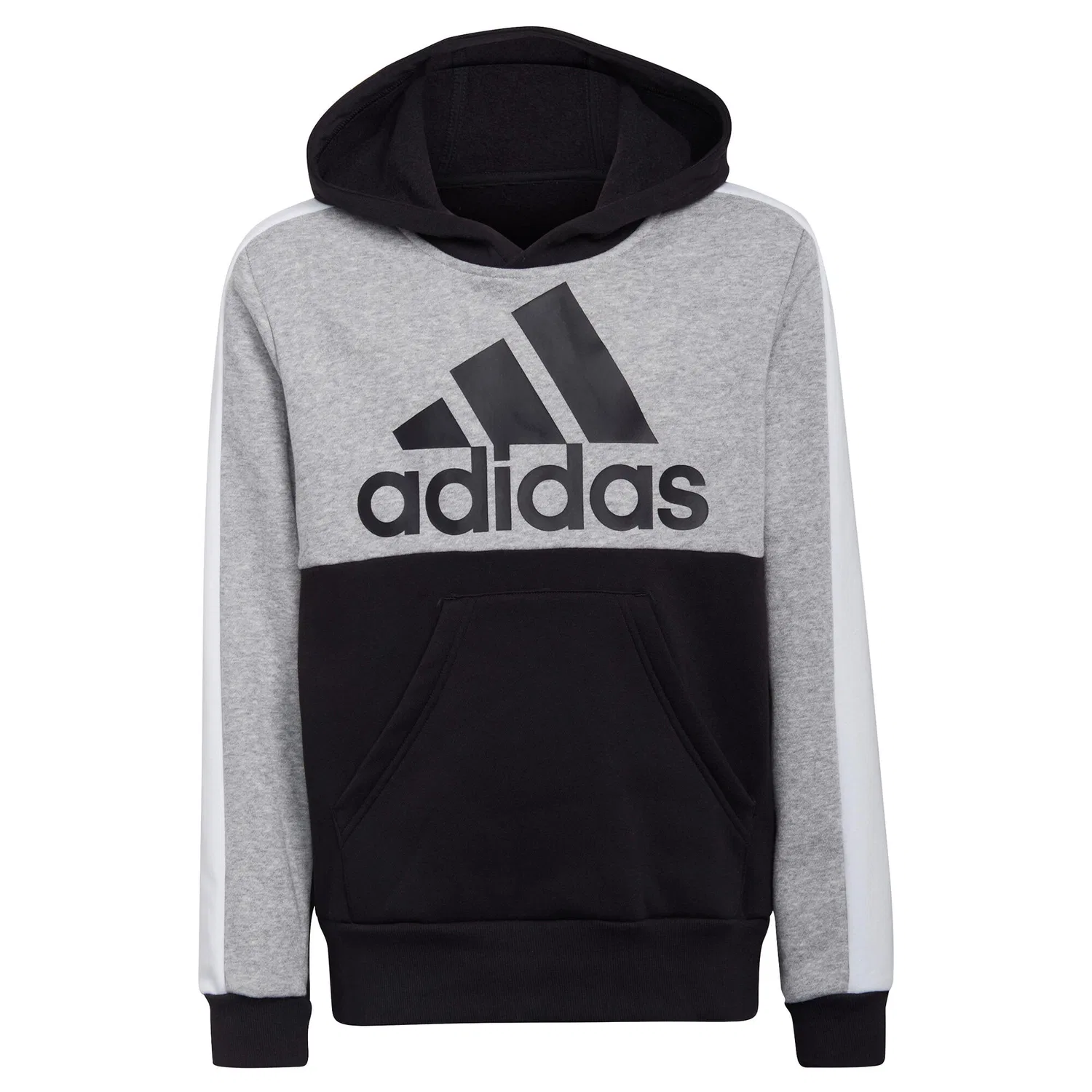 Детский свитшот с цветными вставками Colorblock Fleece Adidas, Schwarz Grau