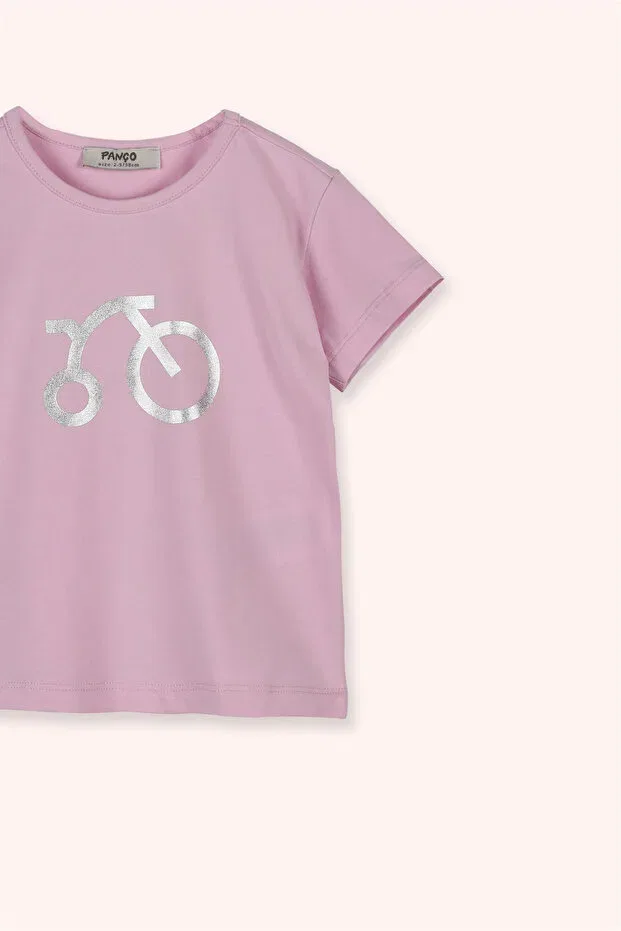 Детская футболка для девочек с принтом Panço, Pink — фото 3