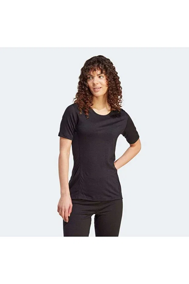 Женская футболка базовое хлопковое Xperior merino 150 baselayer Adidas, Black