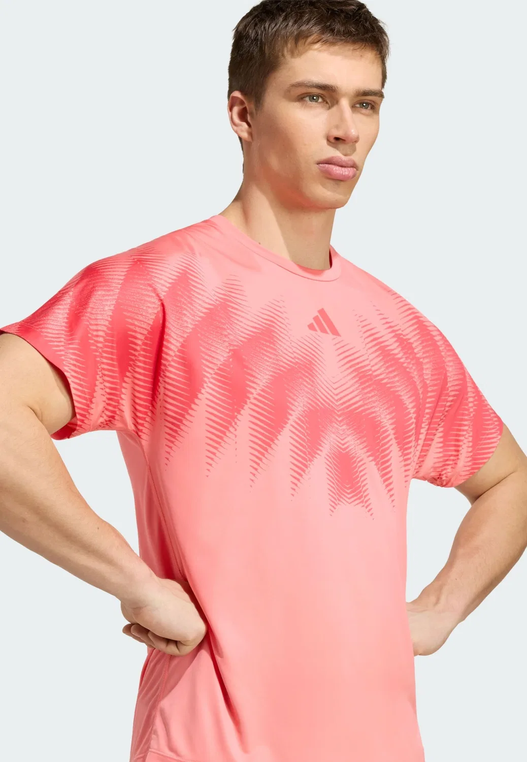 Спортивная футболка Adidas Performance Shirt Adizero Aspyre малинового цвета — фото 4