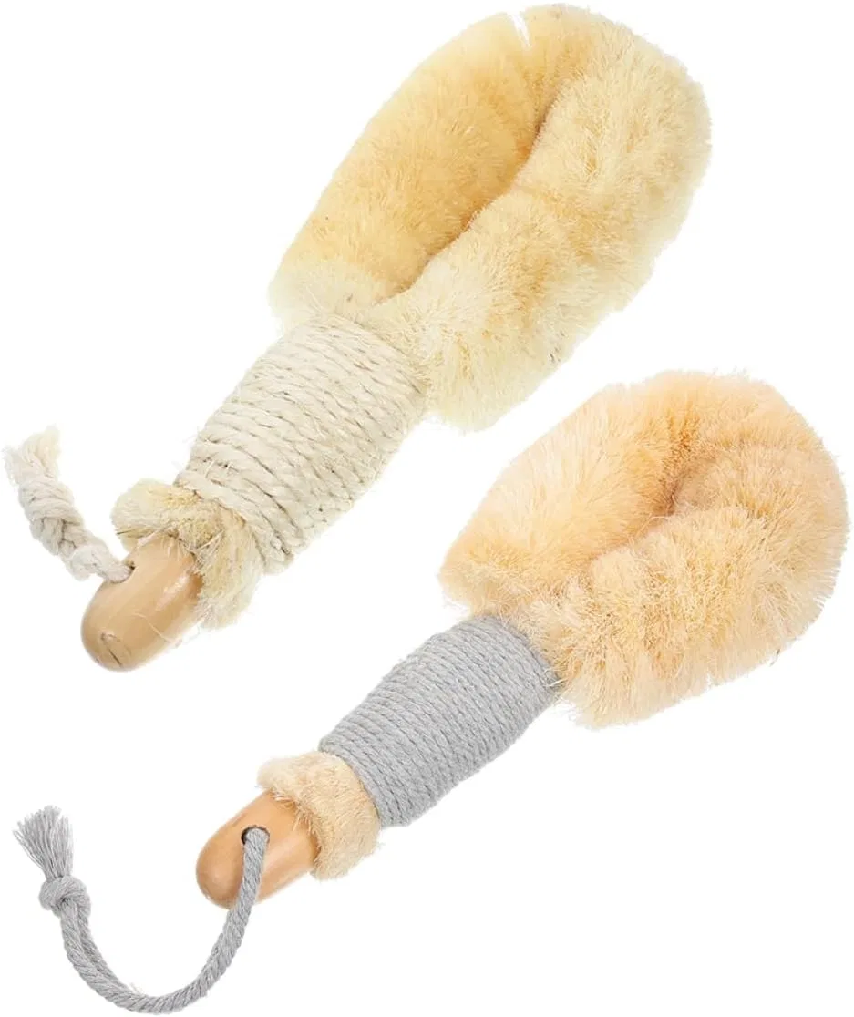 Щетка для душа с пилингом из сизаля, MUCKLILY, 2 шт, 24.5x9x4.5 см, Beige