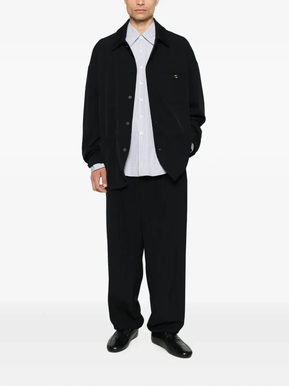 Эластичные широкие брюки Gio JACQUEMUS, синий — фото 2
