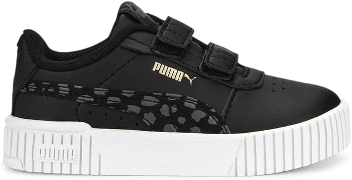 Детские кроссовки для девочек с принтом Carina 2.0 Animal PUMA, Black