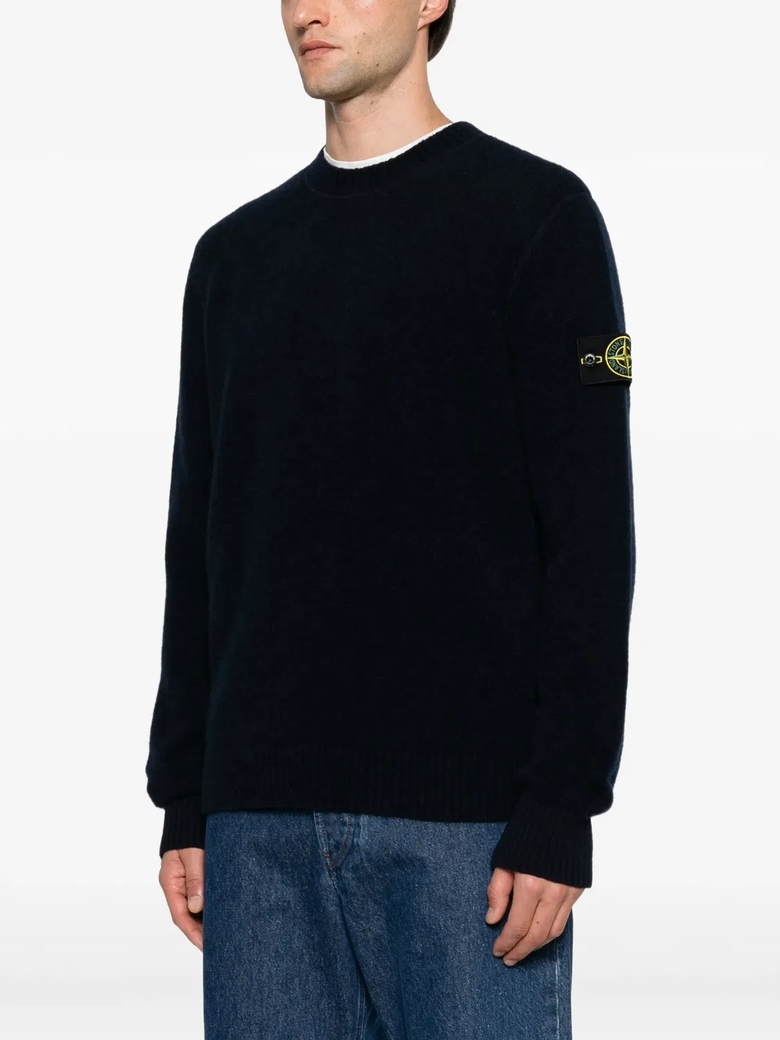 Stone Island Джемпер с круглой горловиной синий — фото 3
