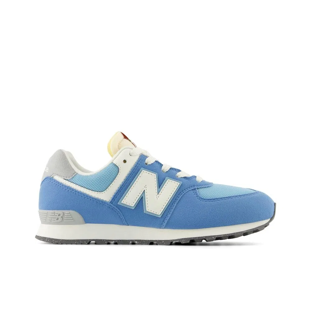 Детские кроссовки для девочек с принтом New Balance 574 Heritage Vintage Pack, Blue White — фото 3