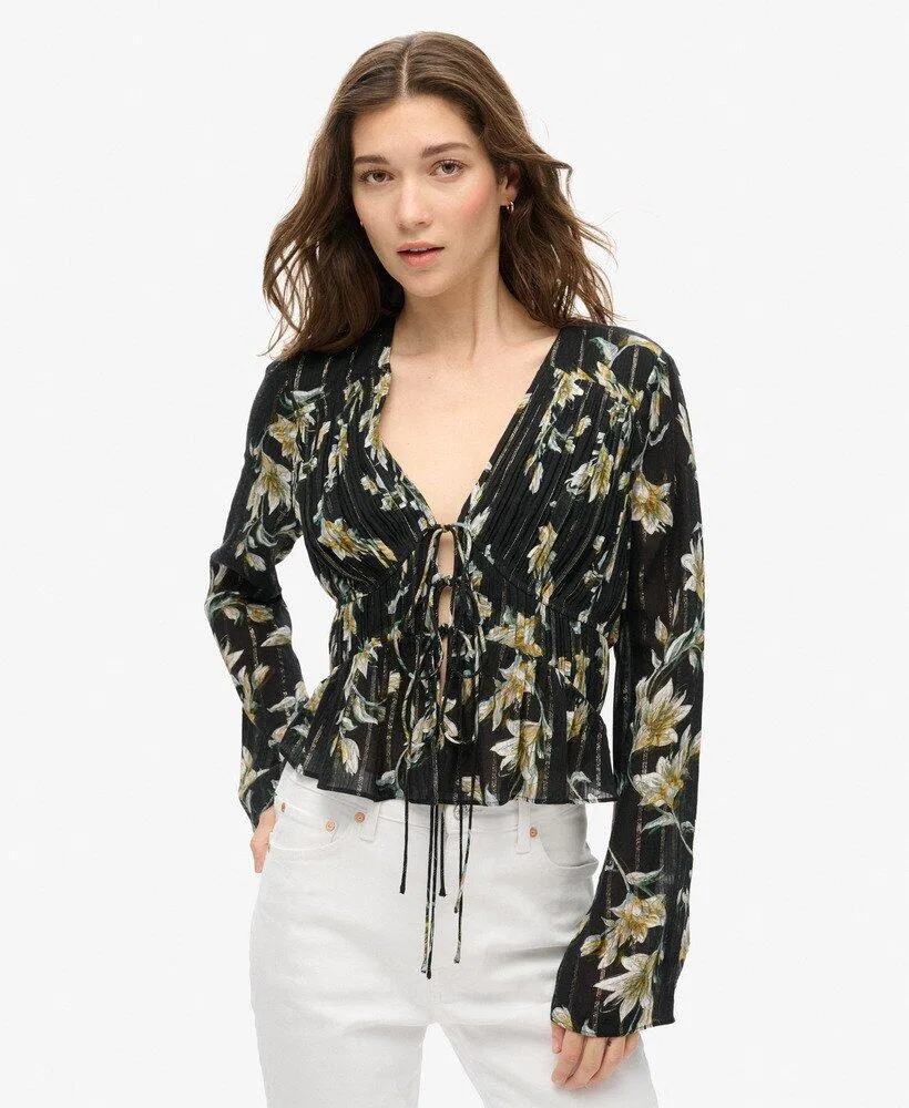 Женский плиссированный топ Superdry, Rosa